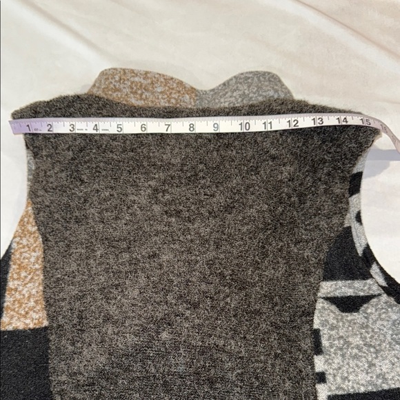 Cativa Vest Double Breasted Double Zipper Hooded Black Gray Brown Women's Sz L - Picture 12 of 16